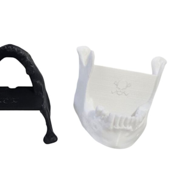 Skull Jaw bone phone and tablet stand. 3D printed jaw bone tablet and phone hold - Picture 3 of 5